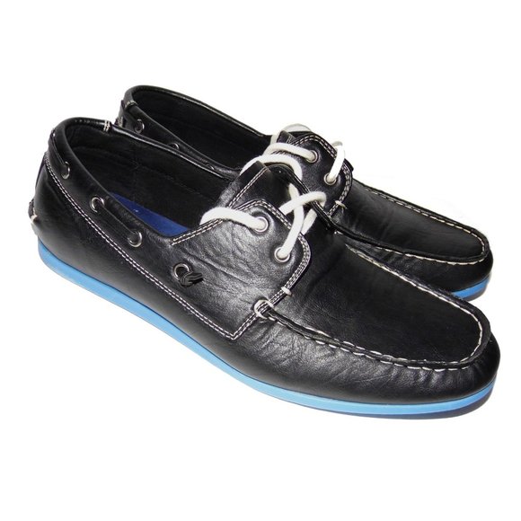 Steve Madden Other - MADDEN Black w/blue Men's Leather Shoes sz 10